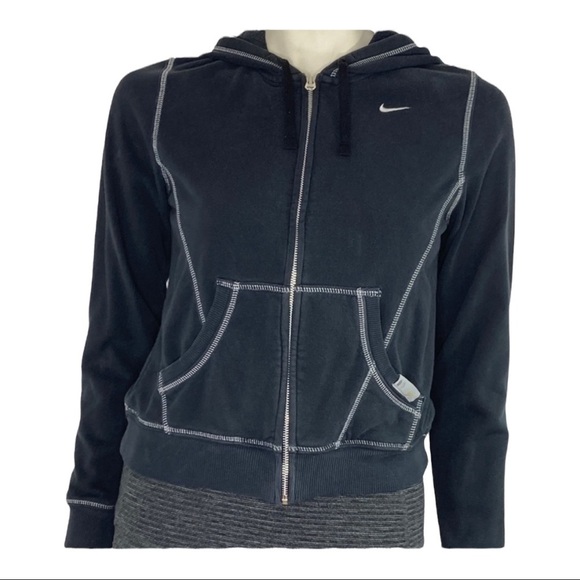 Nike Cropped Zip Up Sz S(4-6) - Picture 1 of 6